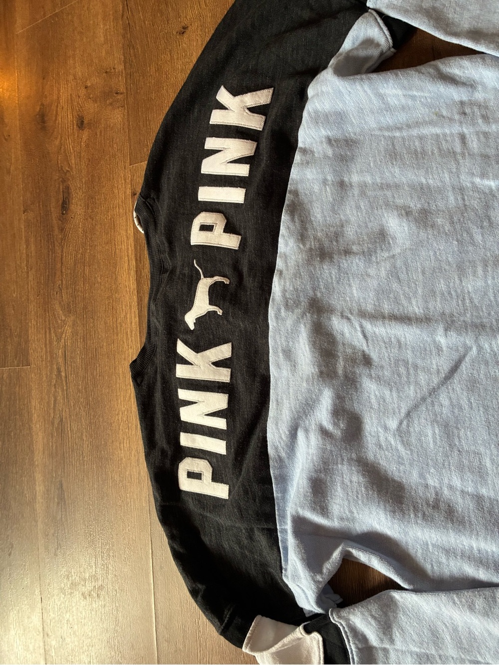 ¤PINK¤Victoria Secret Pink Light Gray, Blue & Black color-block & Leggings Set S - Picture 6 of 10